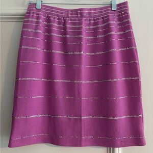 St. John Vibrant Pink A-Line Skirt